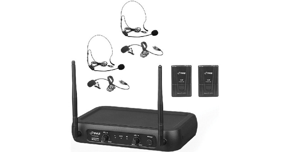 Pyle Pro PDWM2145 2 Person VHF Wireless Microphone PDWM2145 B H