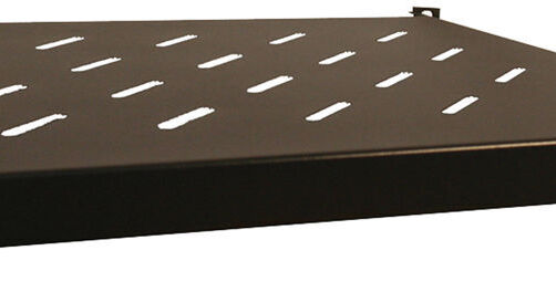 1U Black 22 1/16 Deep Sliding Rack Tray with Universal Fixing