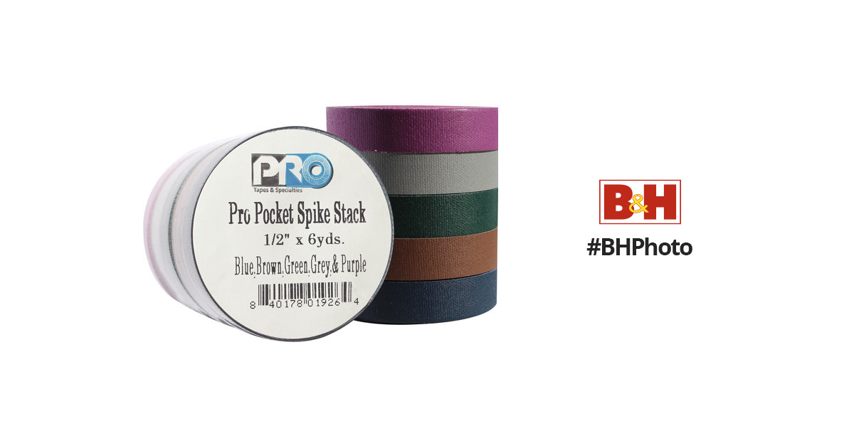 Pro Pocket Spike Stack Dark (5 Colors) 1/2 x 6 Yard Rolls