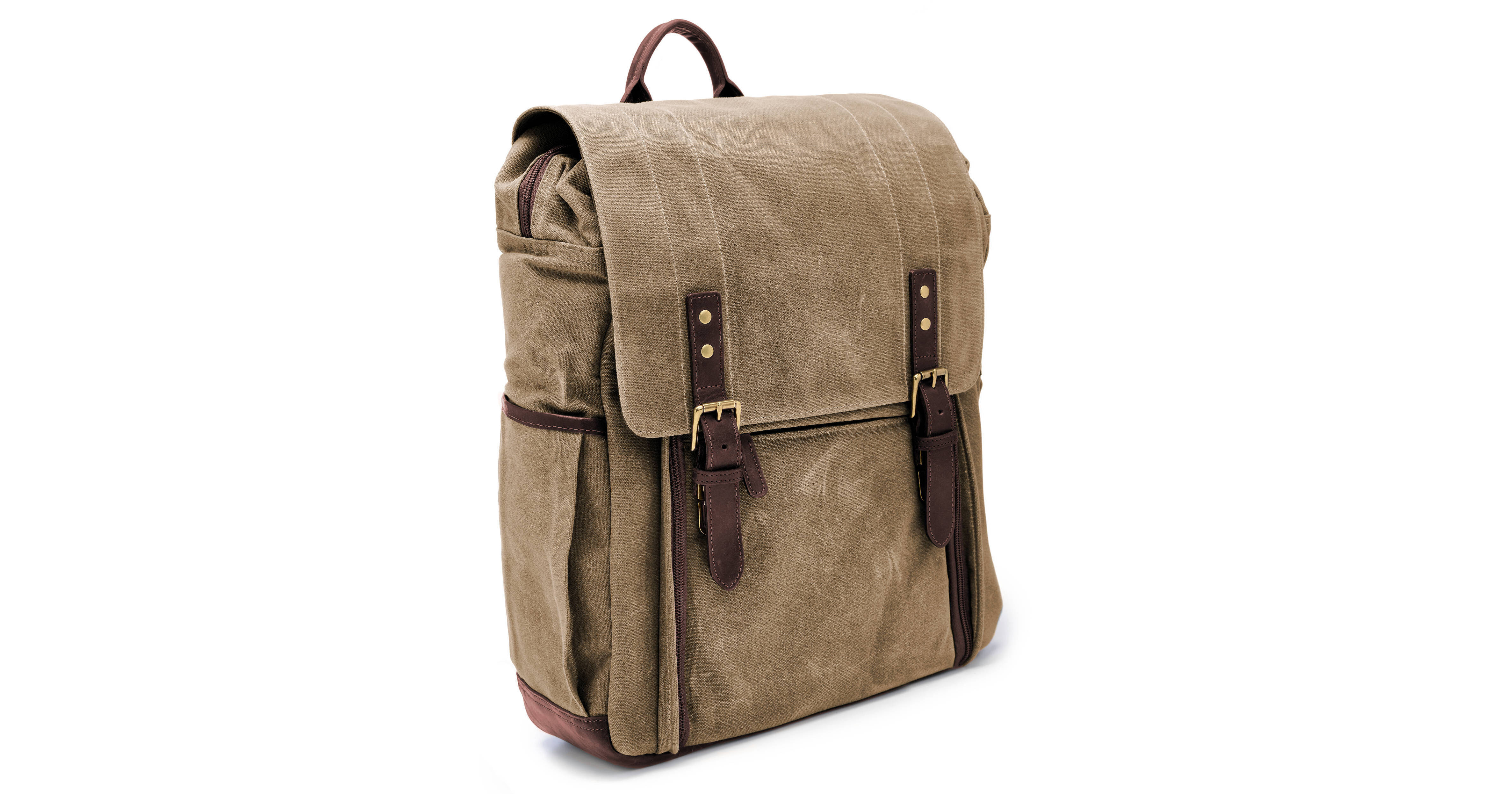 ONA The Camps Bay Backpack (Field Tan, Canvas/Leather)