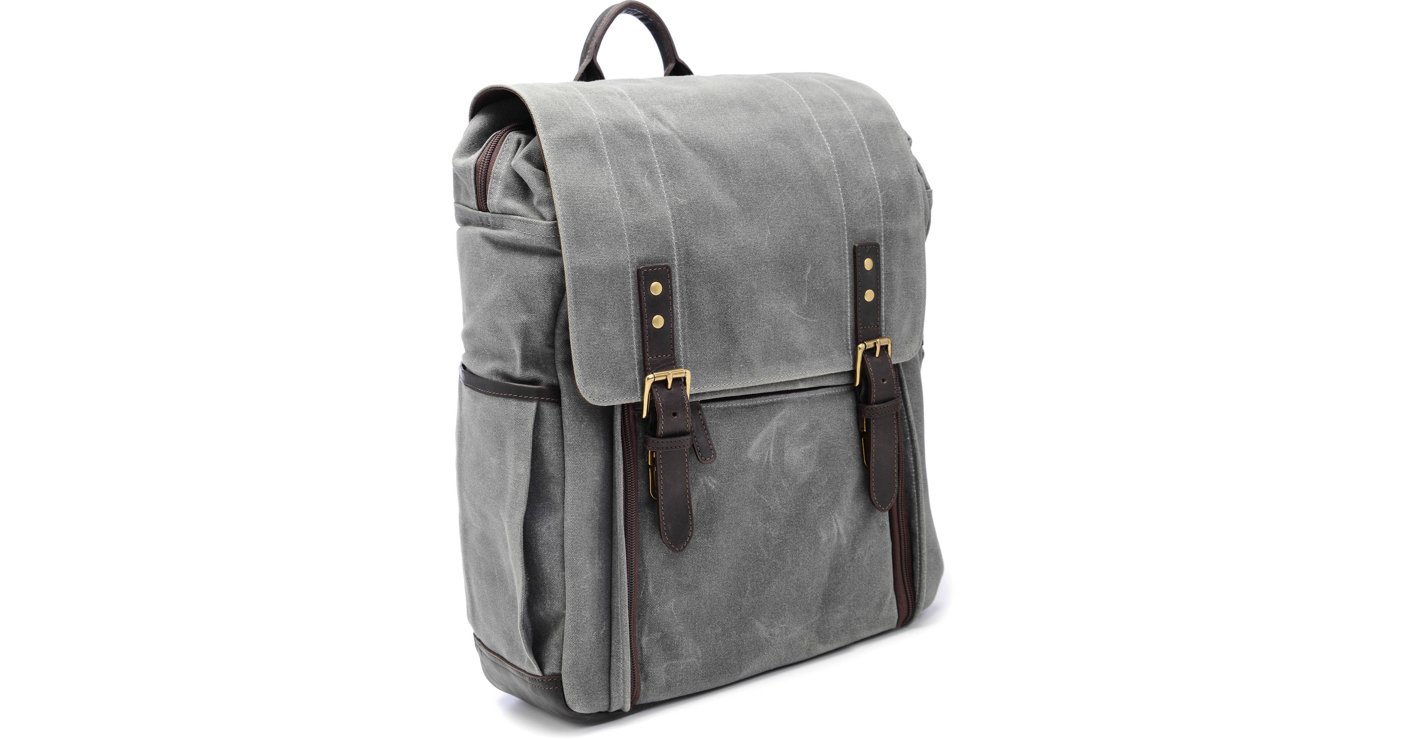 ONA The Camps Bay Backpack (Smoke, Canvas/Leather) ONA5-008GR