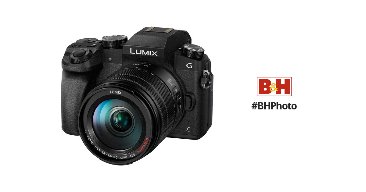 Panasonic Lumix G7 Mirrorless Camera with 14-140mm Lens (Black)
