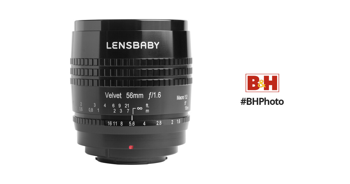 Lensbaby Velvet 56mm f/1.6 Lens for Sony E (Black) LBV56BX B&H