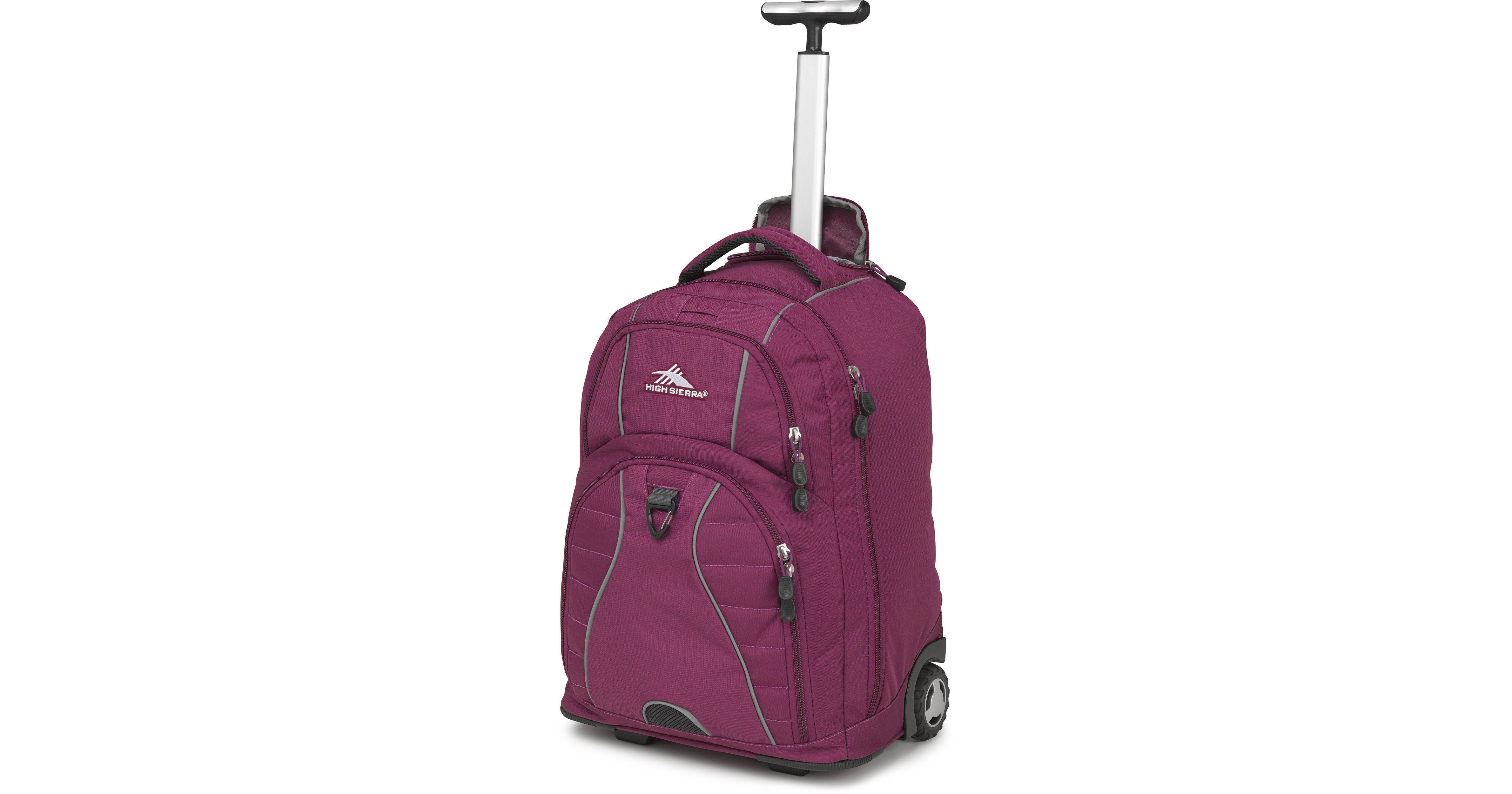 High Sierra Freewheel Wheeled Backpack (Berry Blast) 53991-0781