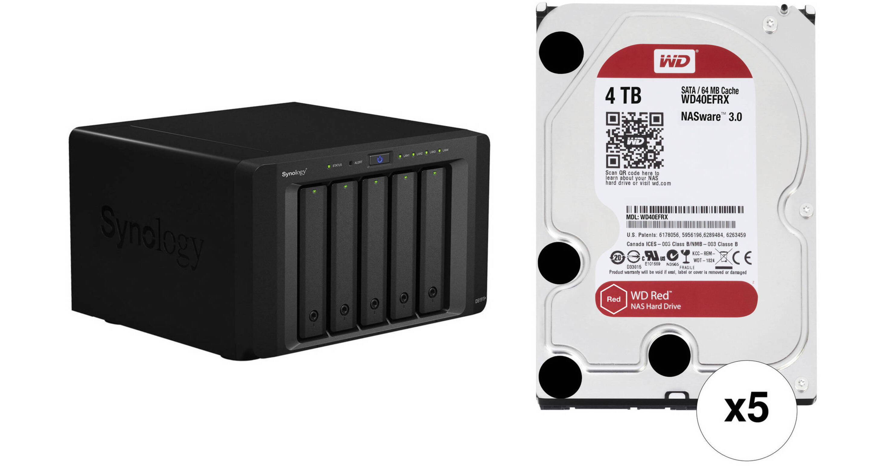 Synology DS1520+ - Serveur NAS 5 baies - Serveur NAS - Synology