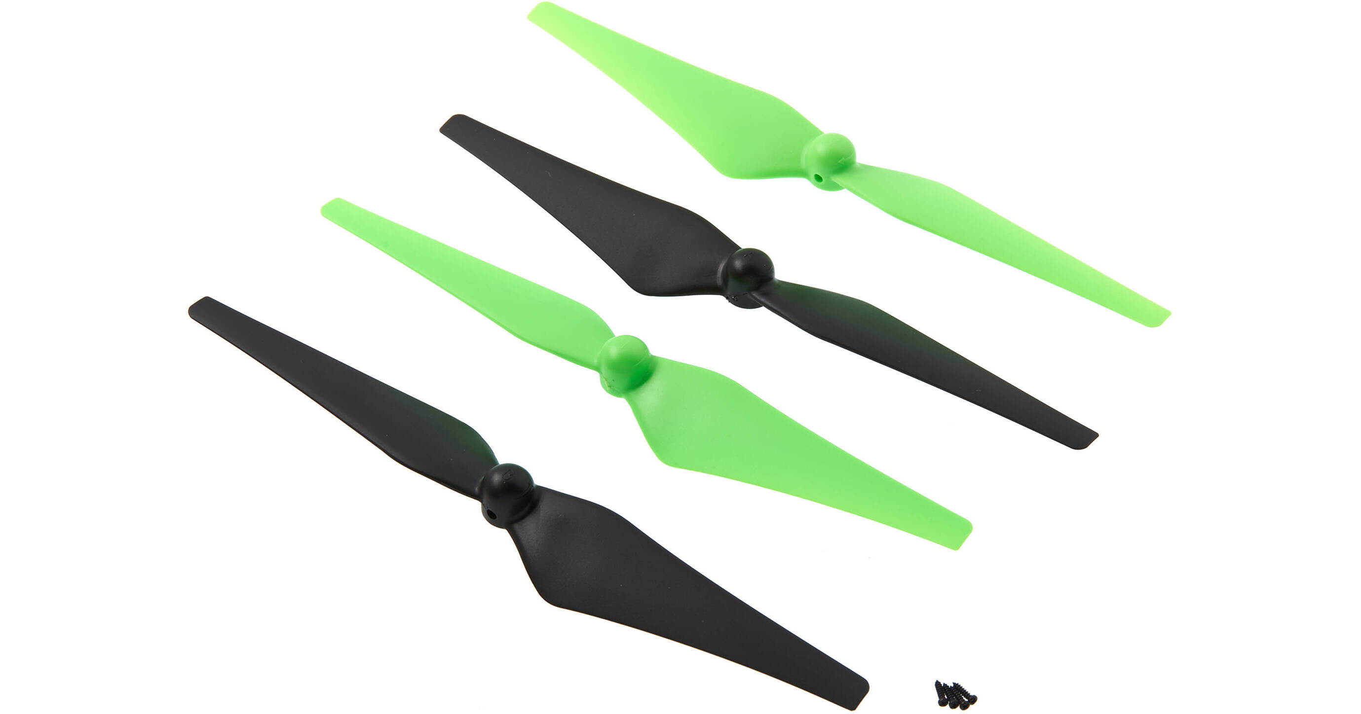 Hobbico DIDE1154 Propeller-Set Grün/schwarz – Ersatzpropeller Für Dromida Ominus FPV Quadcopter | 4 Propeller Inkl. Schrauben | Flexible Kunststoff-Ausführung