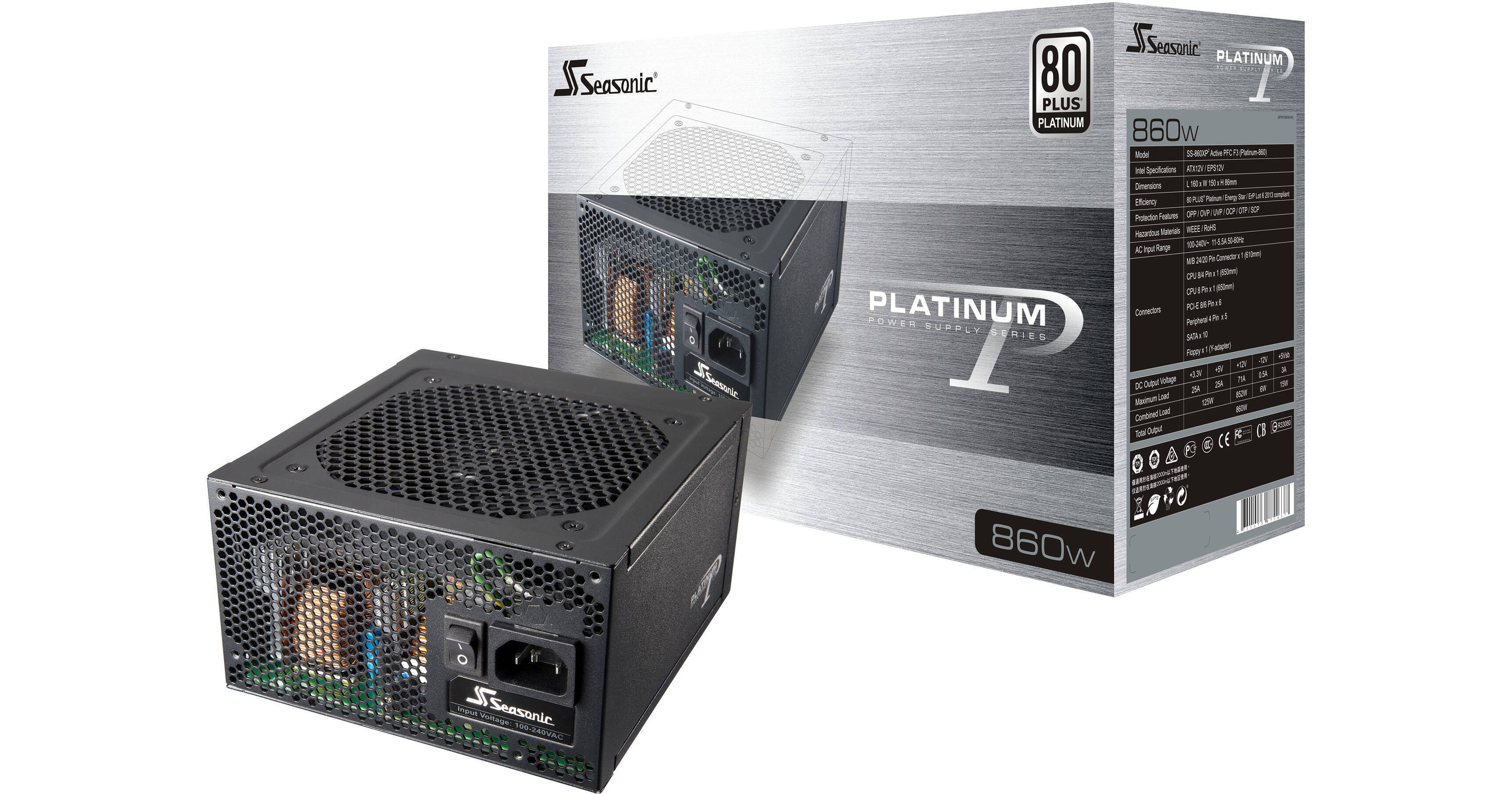 SeaSonic Electronics Platinum Series PLATINUM-860 SS-860XP2 B&H