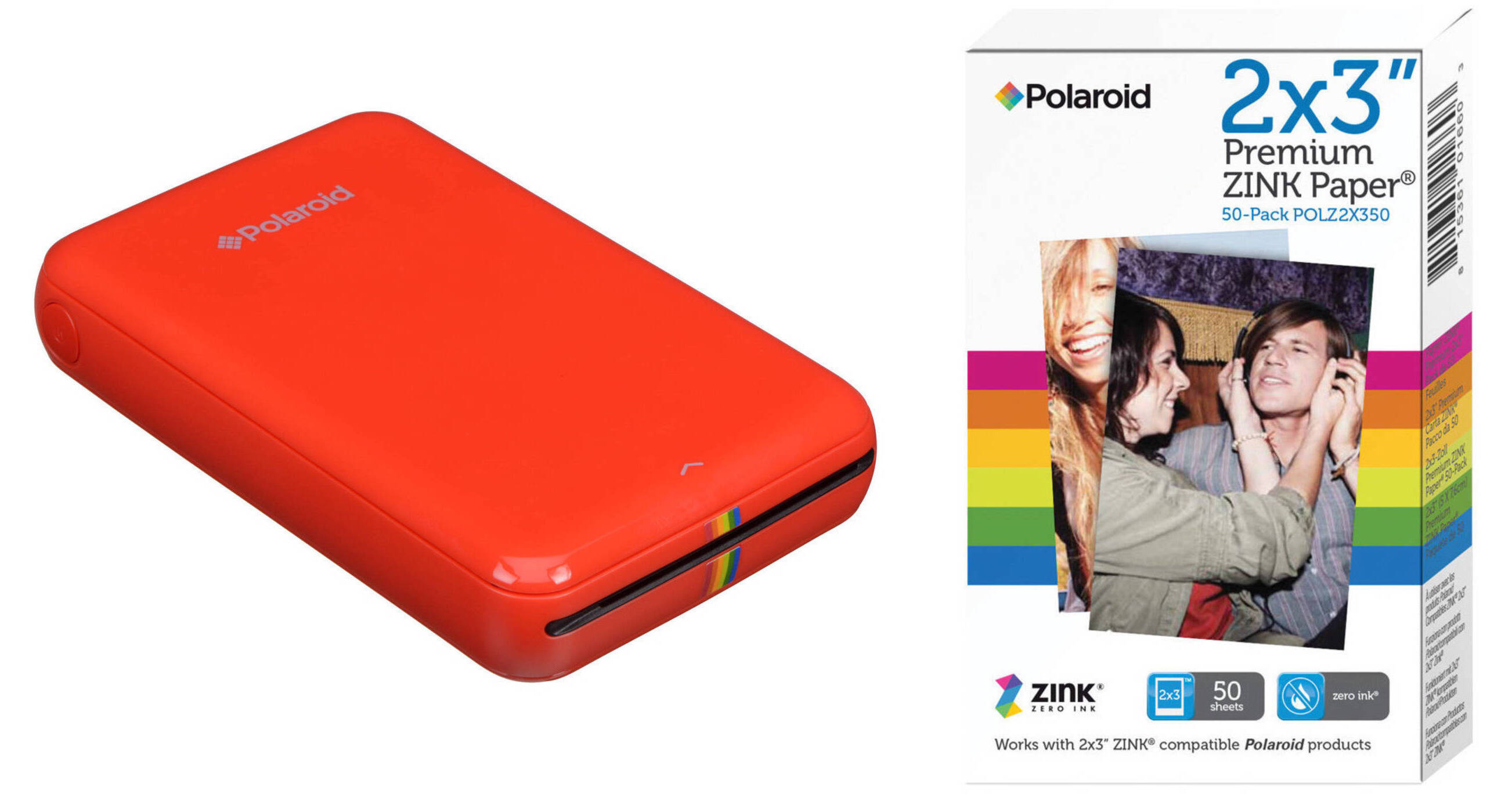 Polaroid ZIP Mobile Printer Kit with 50 Sheets of Photo Paper