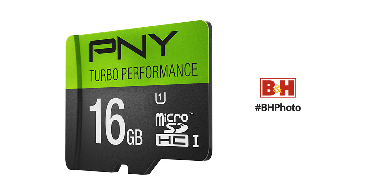 PNY 16GB Turbo Performance High Speed UHS-I P-SDU16GU190G-GE B&H