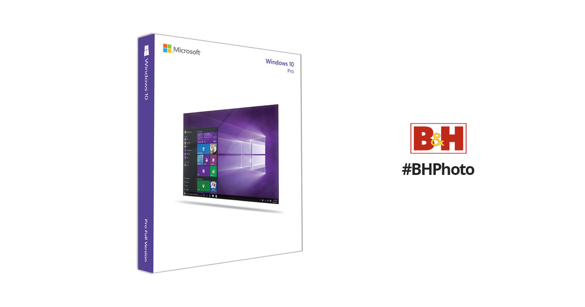 Microsoft Windows 10 Pro (64-bit, OEM DVD) FQC-08930 B&H Photo