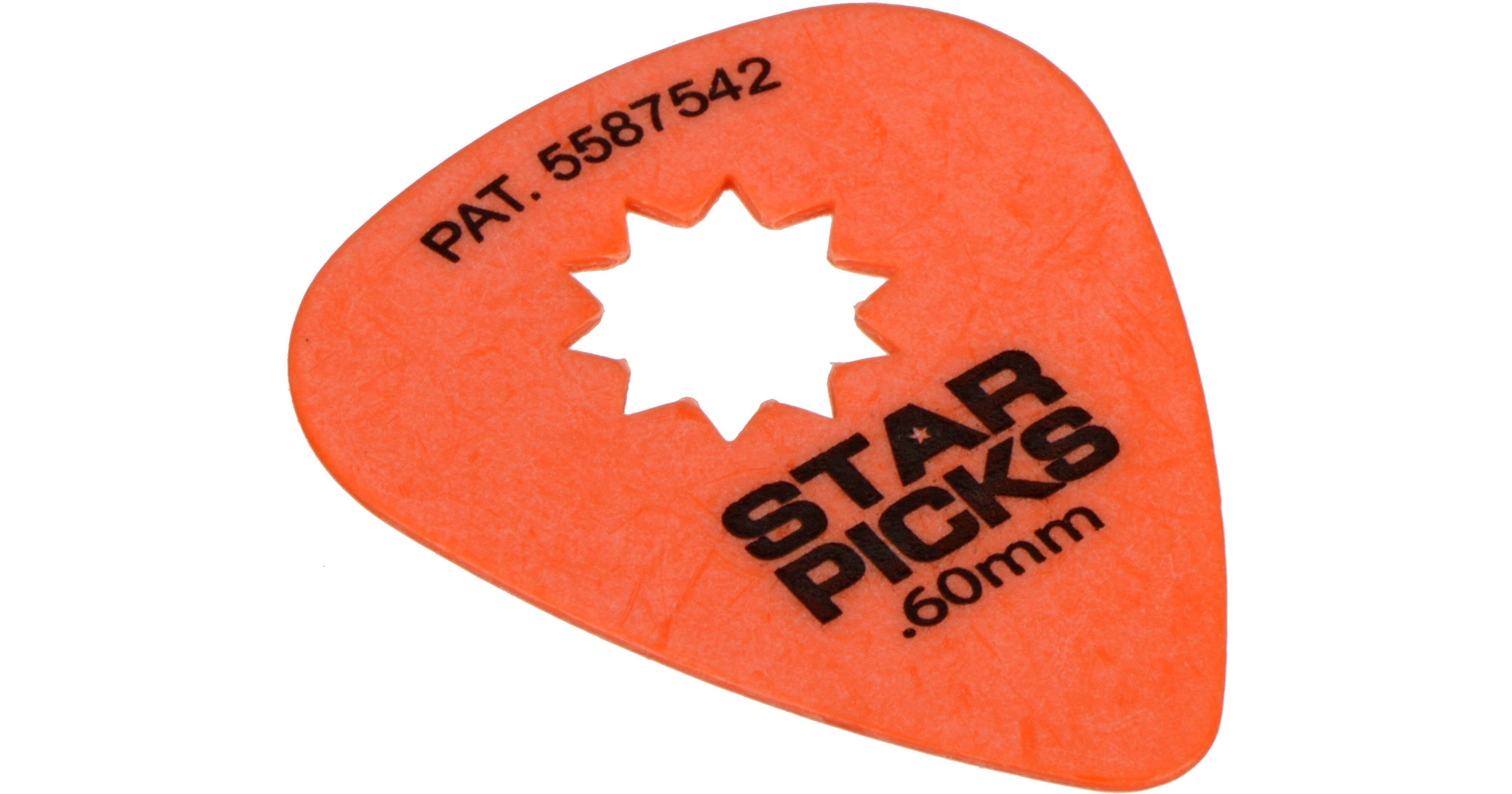 EVERLY Star Pick 12Pack of Guitar Picks (.60mm, Orange) 30022