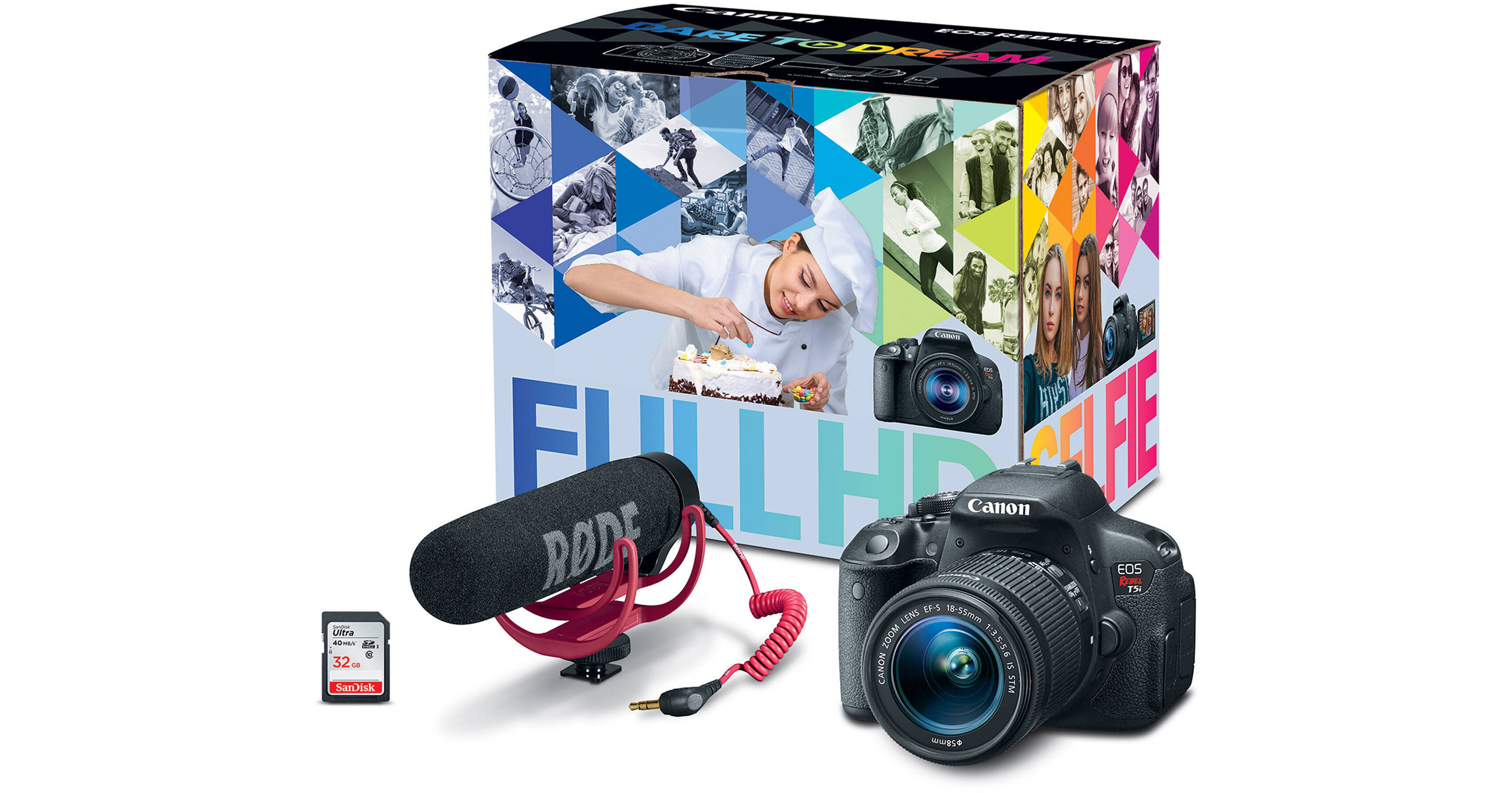 Canon EOS Rebel T5i DSLR Camera with 1855mm Lens Video 8595B099