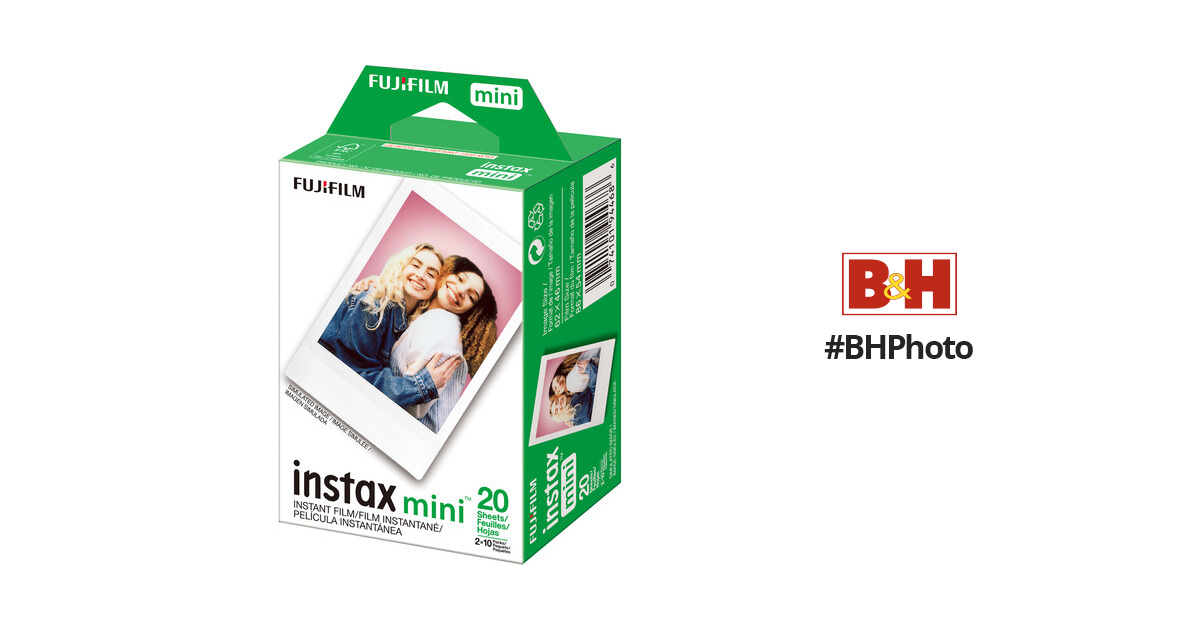  Fujifilm 2 Pack instax mini Instant Daylight Film, Twin Pack,  20 Exposures, ISO 800 : Electronics