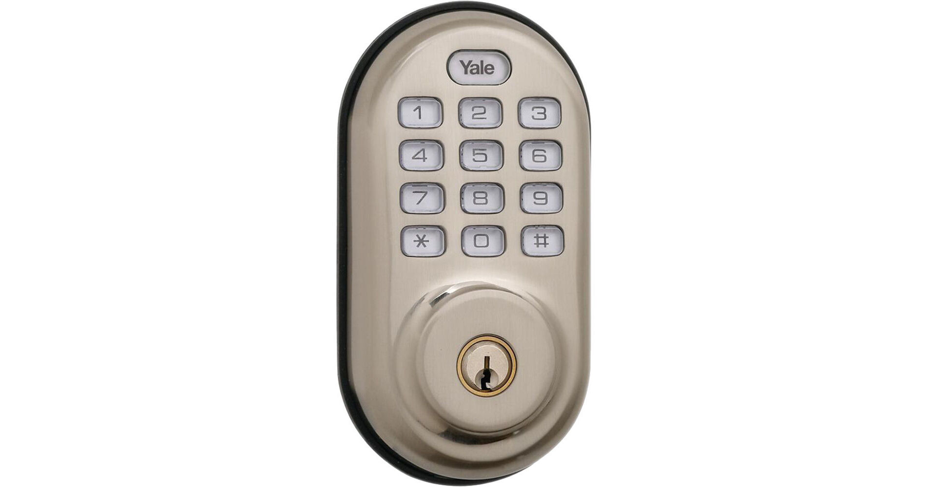 Yale YRD210 Push-Button Deadbolt Stand-Alone Keyless YRD210NR619