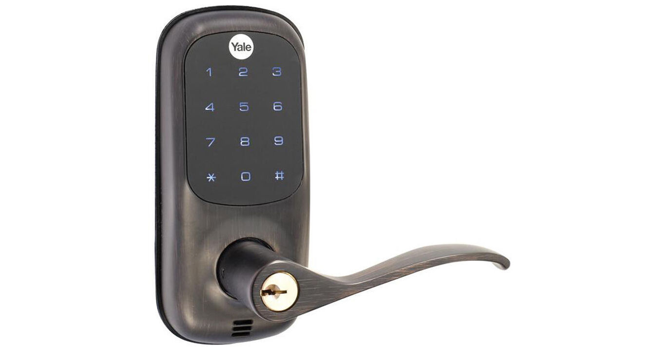 Yale YRL220 Keyless Entry Touchscreen Lever Lock YRL220NR0BP B&H