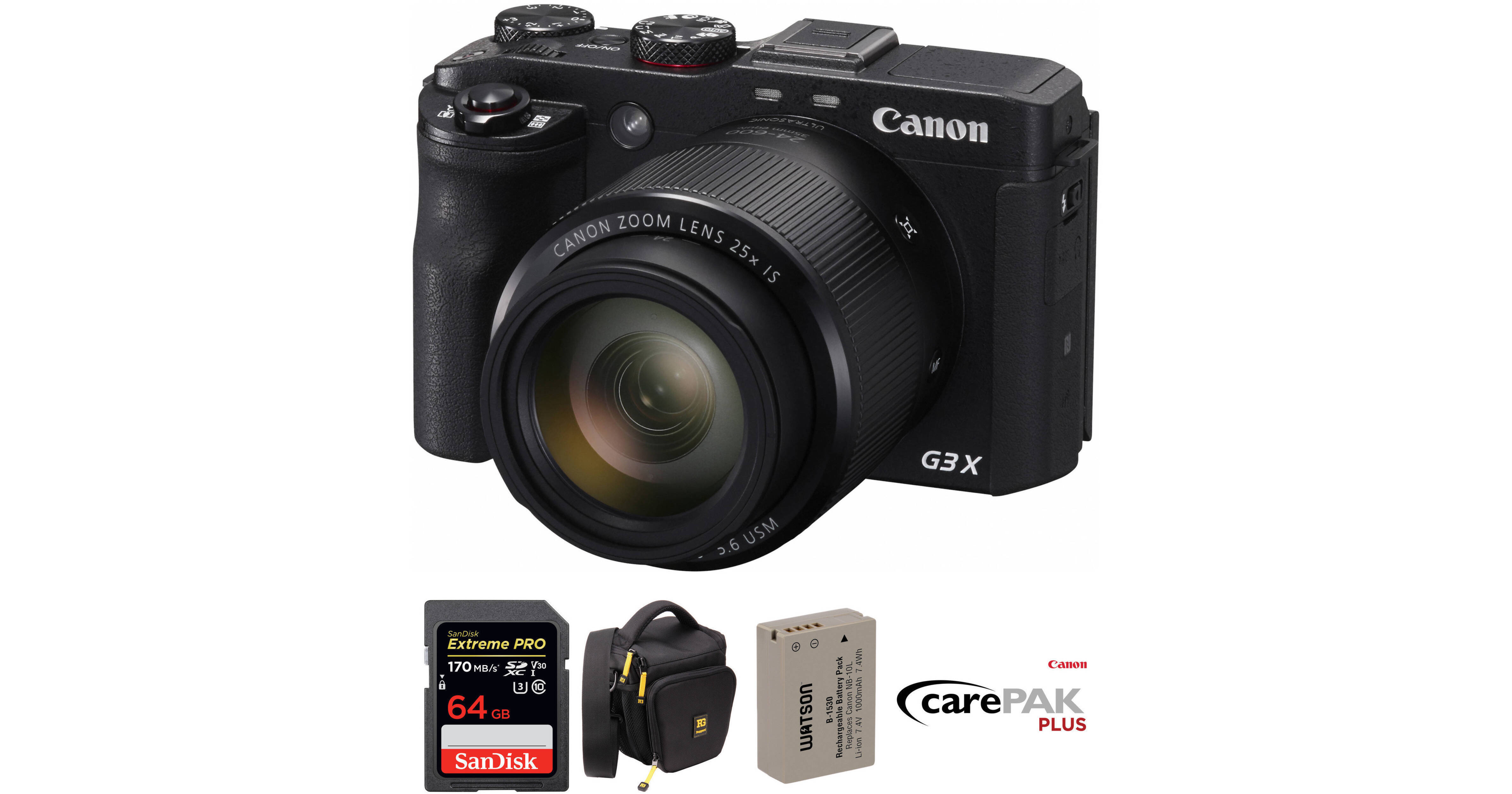Canon PowerShot G3 X Digital Camera Deluxe Kit B&H Photo Video