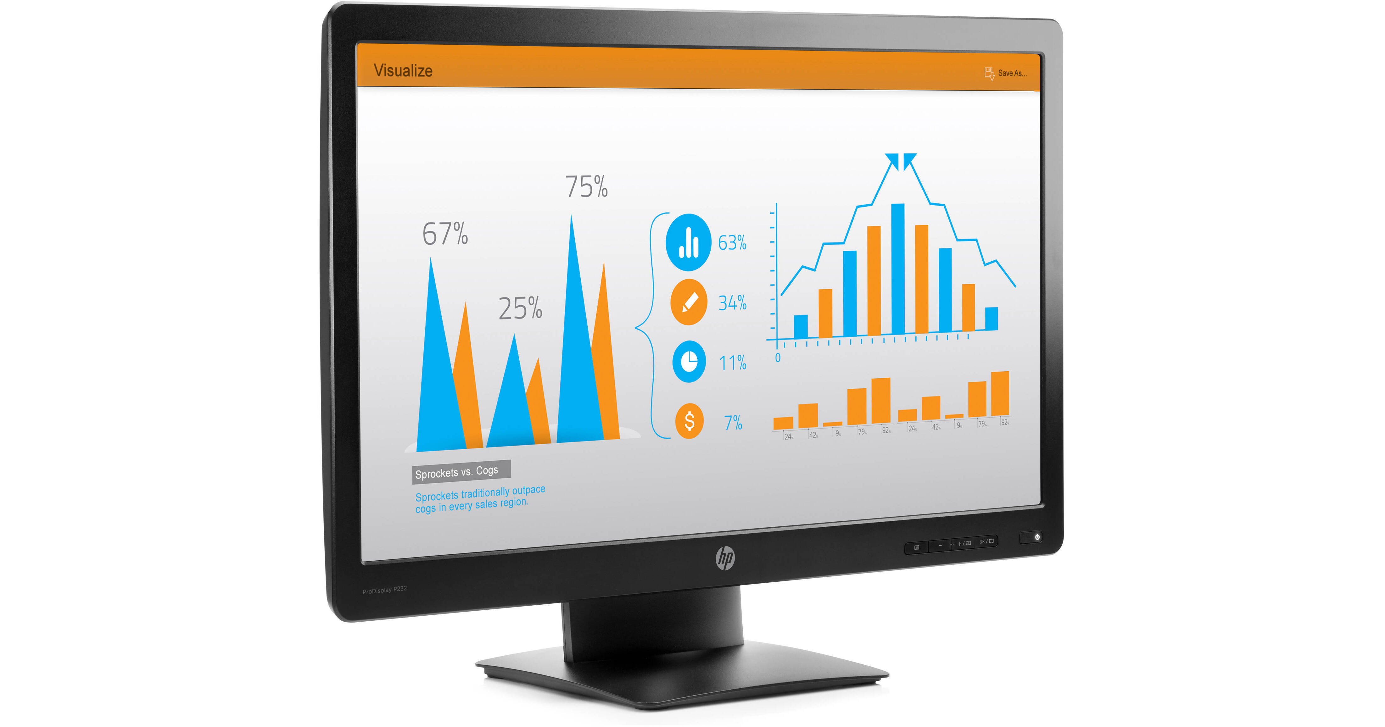 HP P232 23" Widescreen LED Backlit ProDisplay Monitor