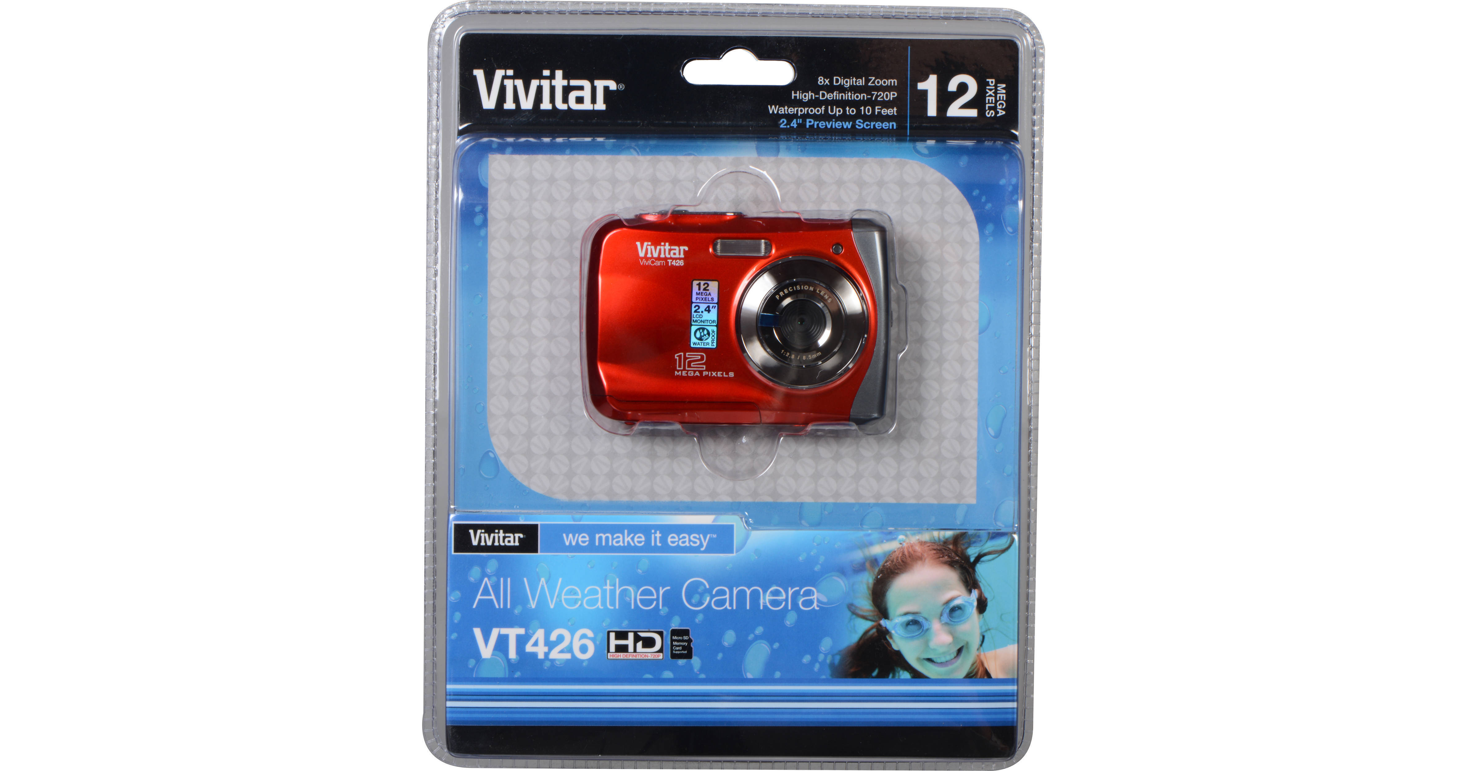 Vivitar ViviCam T426 Digital Camera (Red) VT426REDINT B&H