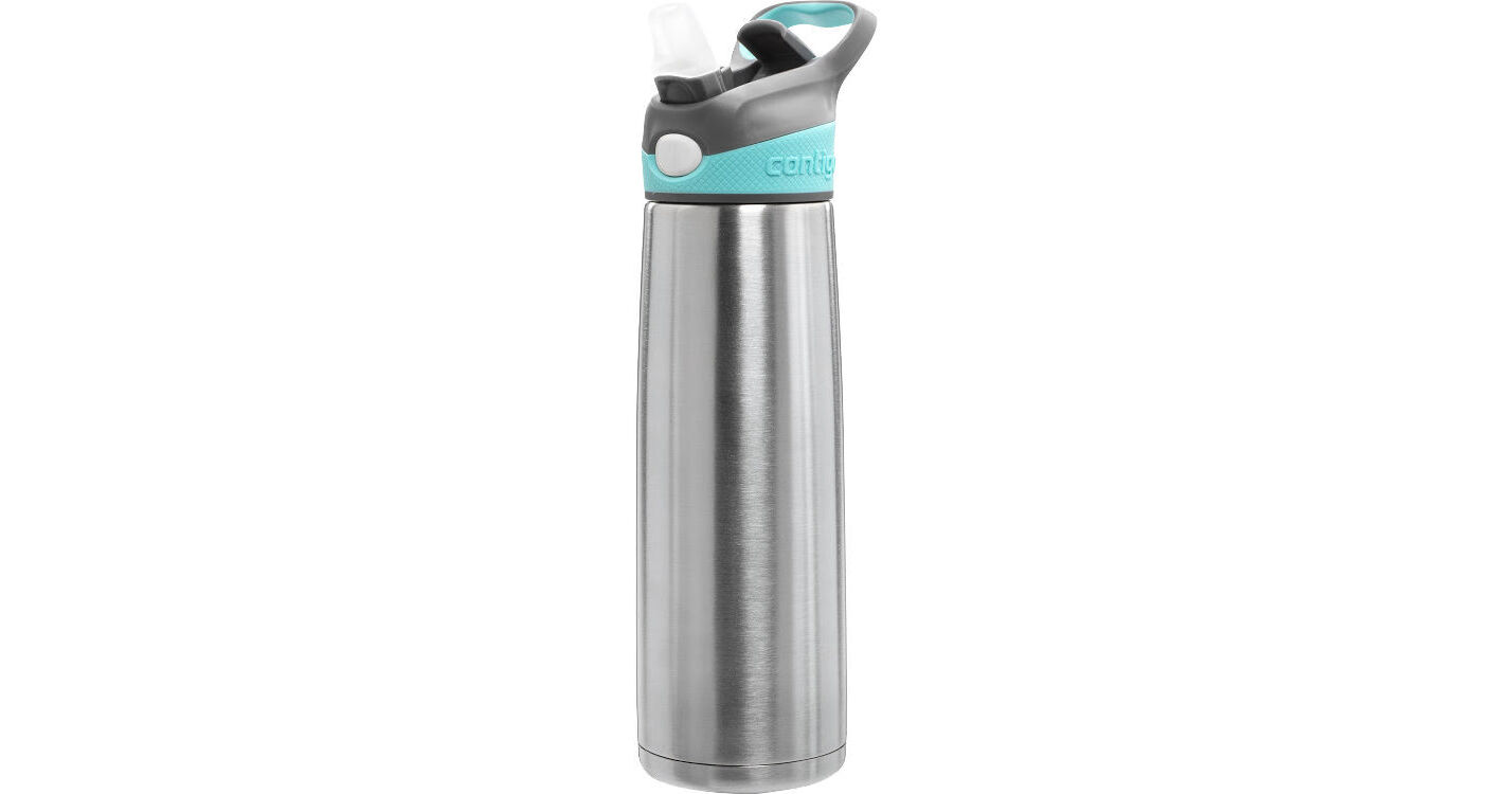 Contigo AUTOSPOUT Straw Sheffield Water Bottle, 20 oz, Stainless