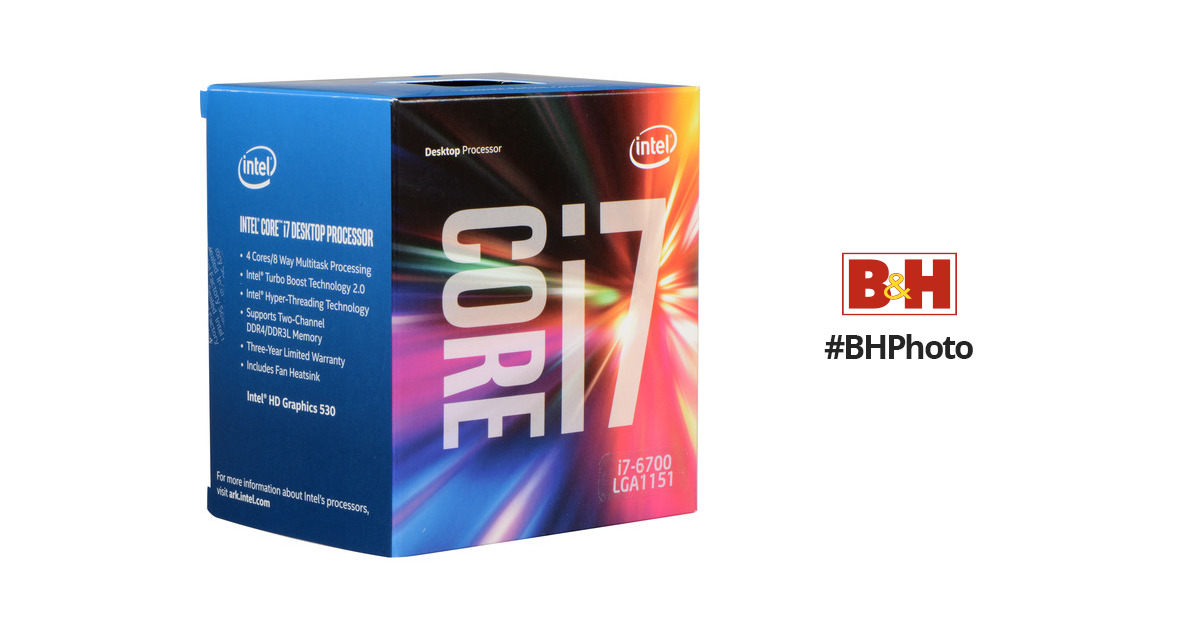 Intel Core i7-6700 3.4 GHz Quad-Core Processor BX80662I76700 B&H