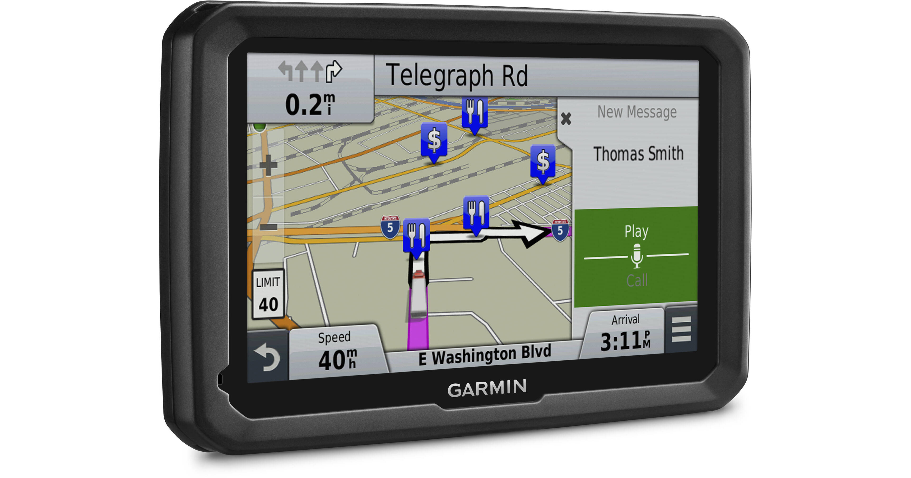 Garmin dezl 770LMTHD Advanced GPS for Trucks 0100134300 B&H