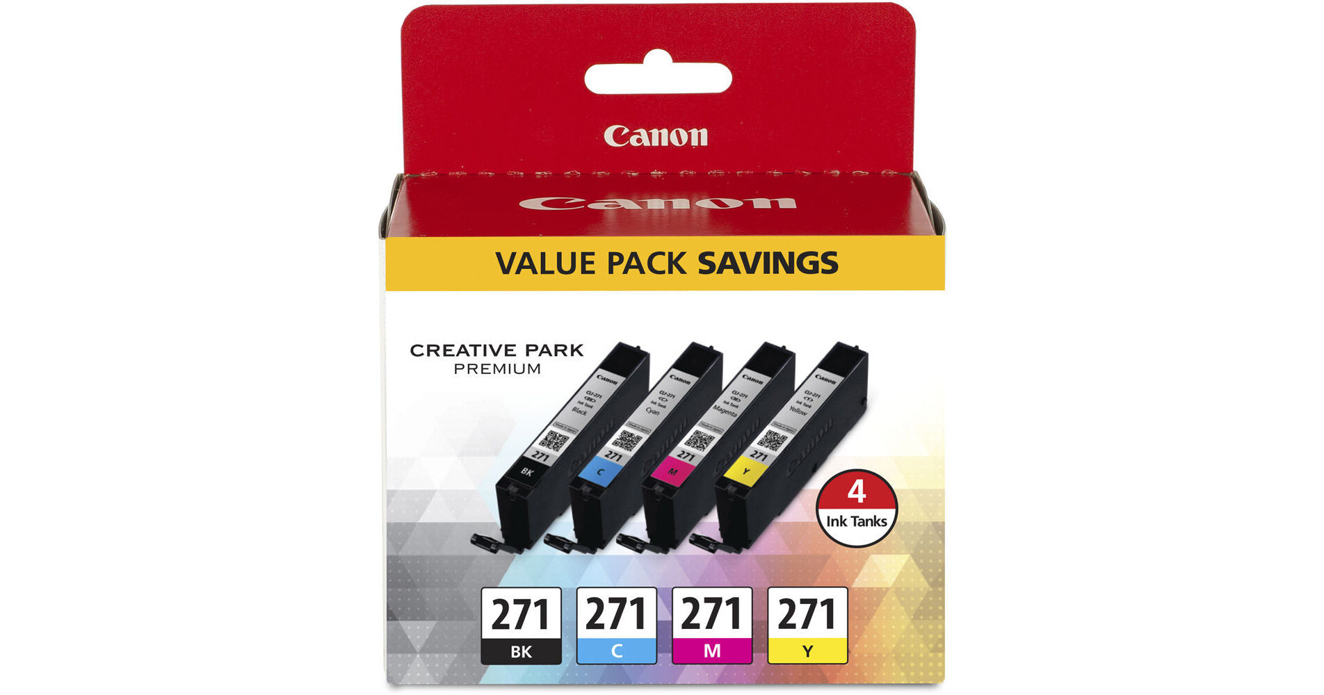 Canon CLI271 CMYK Ink Tank 4Pack 0390C005AA B&H Photo Video