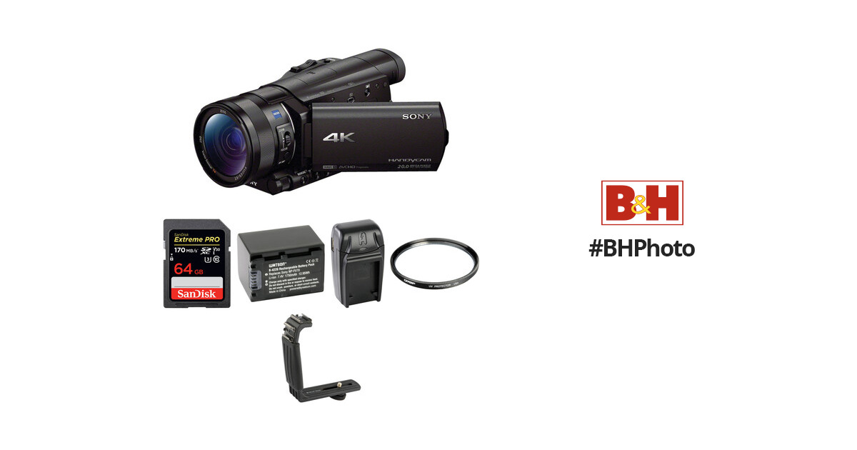 カメラ ビデオカメラ Sony FDR-AX100 4K Camcorder Basic Kit B&H Photo Video