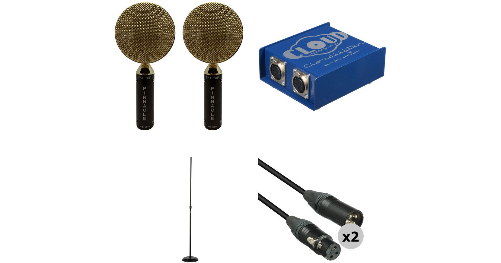 Cascade Microphones FAT HEAD Ribbon Mic Matched Stereo Pair Kit
