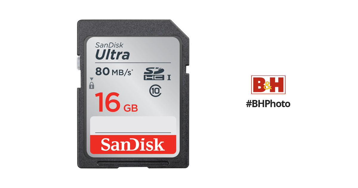 SDSDUN-008G-G46 Newest Version SanDisk Ultra 16GB Class 10 SDHC Memory Card Up to 80MB/S 
