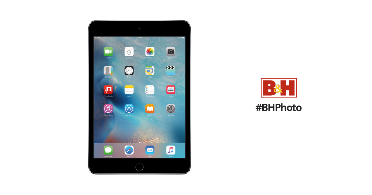 Apple 64GB iPad mini 4 (Wi-Fi Only, Space Gray) MK9G2LL/A B&H