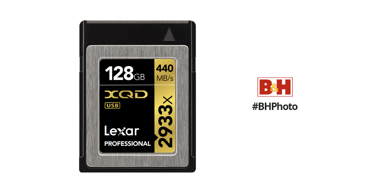 Lexar 128GB 2933x XQD 2.0 Memory Card LXQD128CRBNA2933 B&H Photo