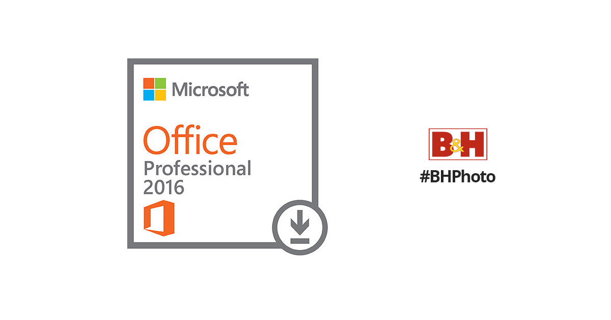 Microsoft Office Professional 2016 for Windows 269-16814 B&H
