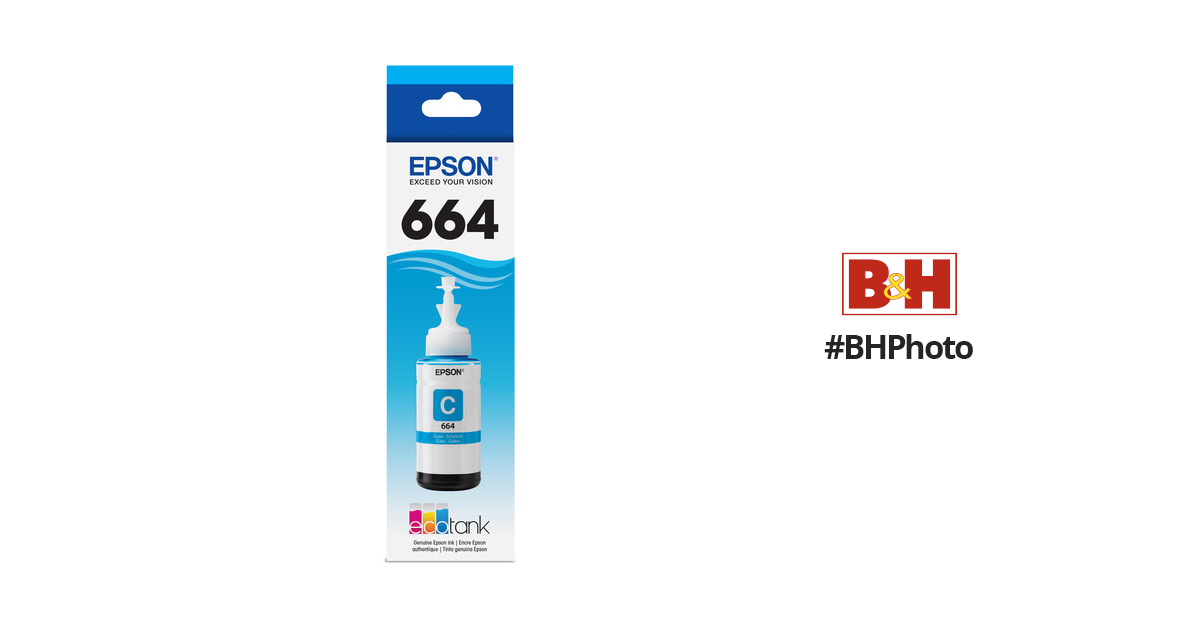 Epson T664 Cyan Ink Bottle With Sensormatic 70ml T664220 S Bandh 4353