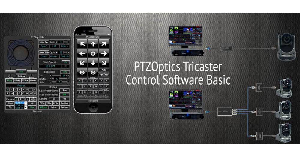 PTZOptics Tricaster Camera Control Software (Basic) PTZT1 B&H