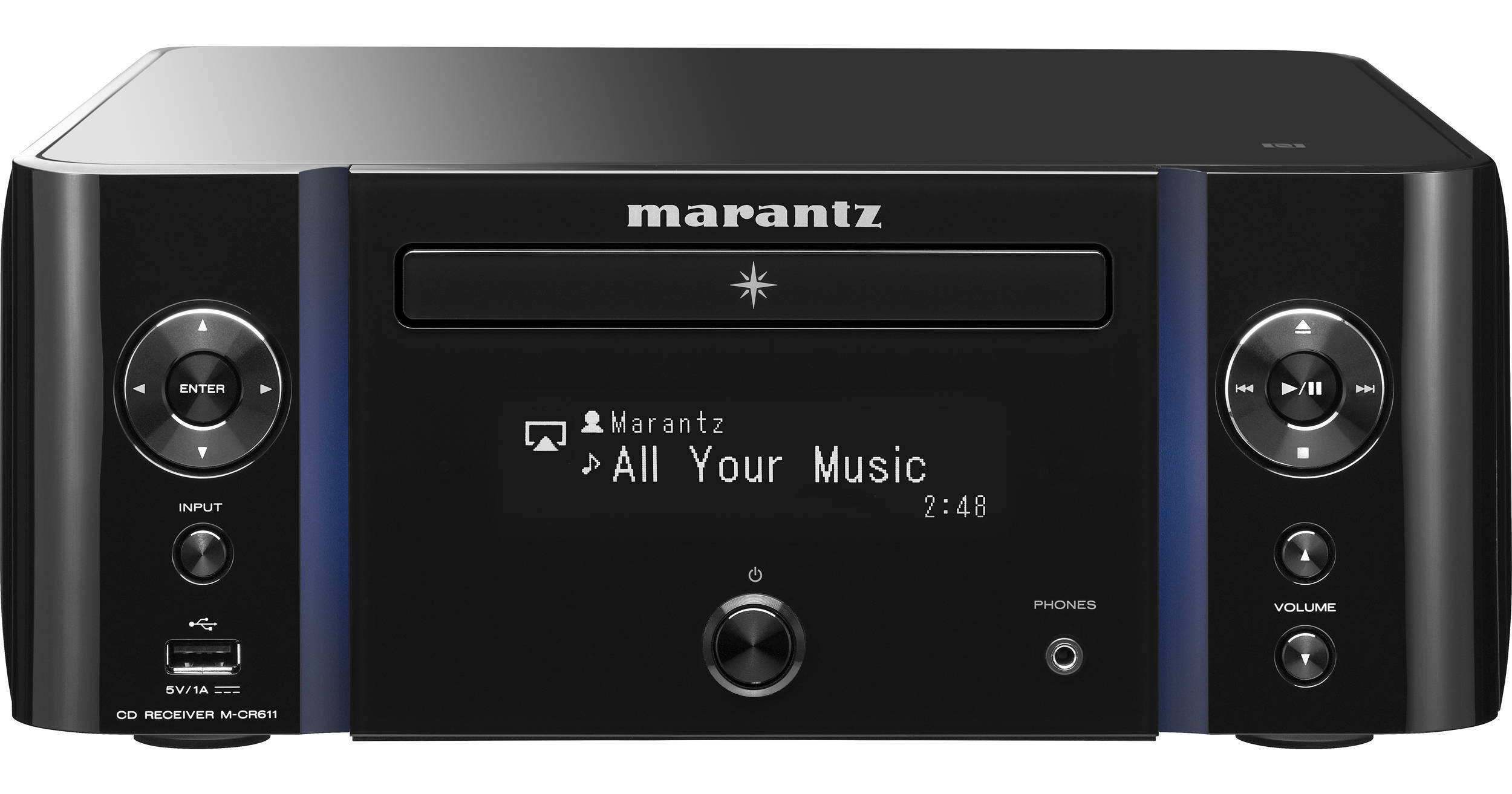 Marantz M-CR611 120W Network CD Receiver MCR611 B&H Photo Video