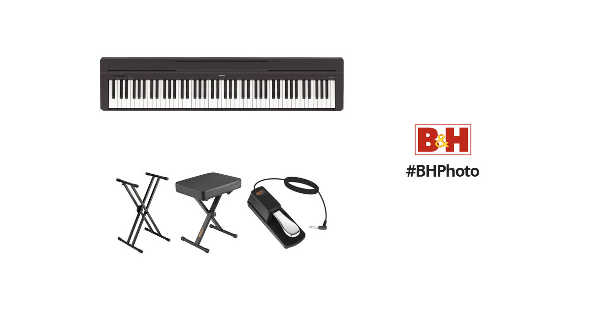 Yamaha P-45 piano numérique + stand + banquette + sac + cas