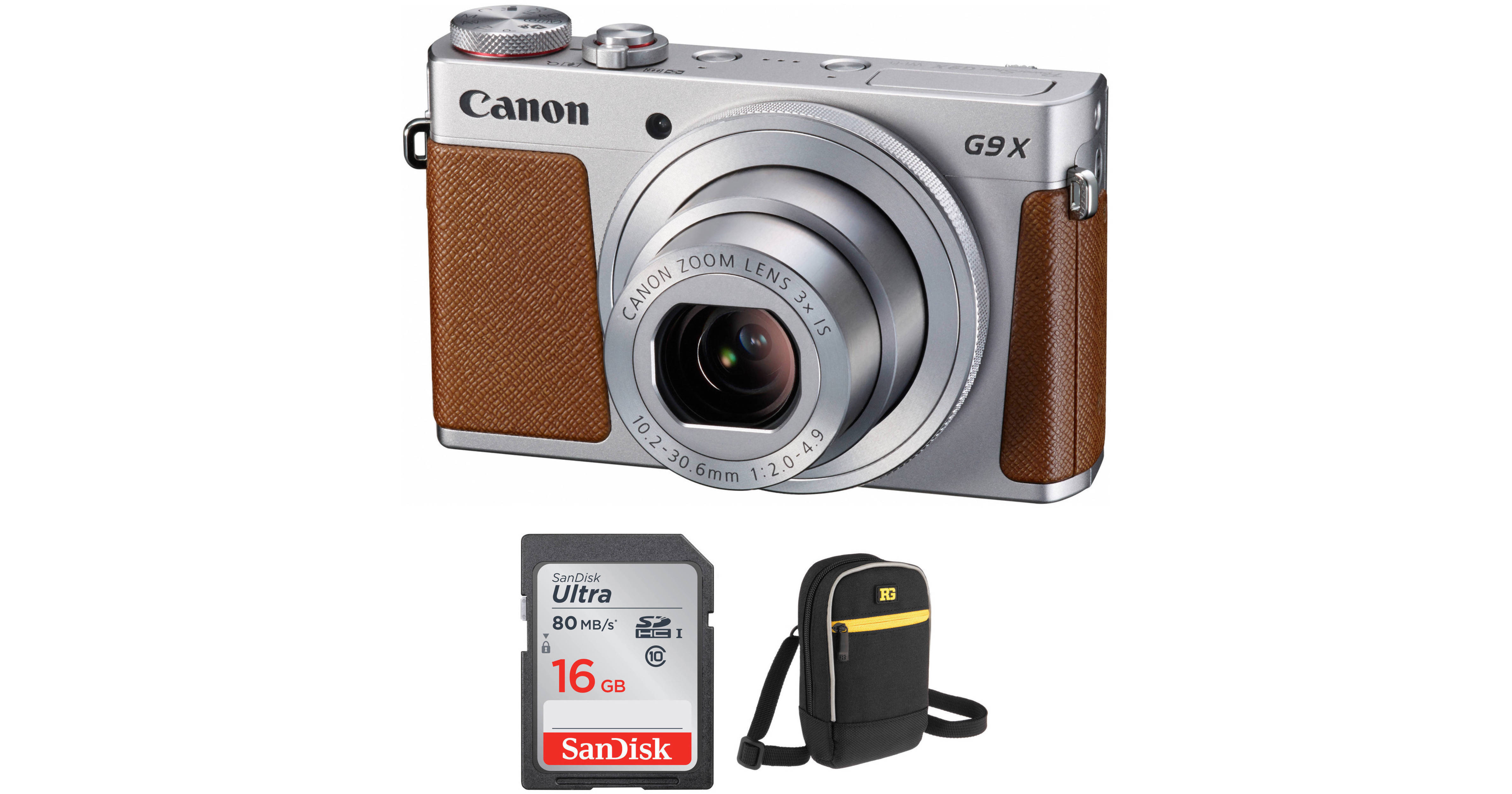 Canon PowerShot G9 X Digital Camera Accessory Kit (Silver) B&H