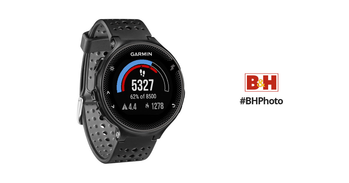 Garmin Forerunner 235 GPS Sport Watch with Wrist-Based Heart Rate Monitor  Black/Gray (010-03717-54) + Deco Gear Screen Protector for Garmin  Forerunner