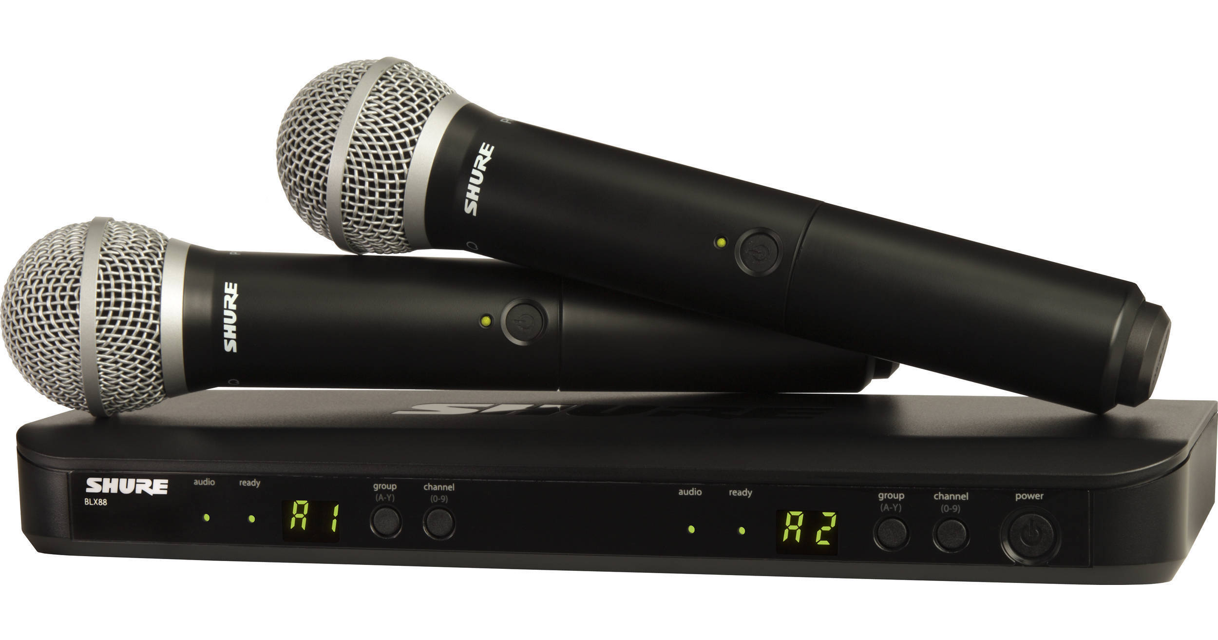 Shure　Handheld　BLX288/PG58　Dual-Channel　Wireless　BLX288/PG58-H10