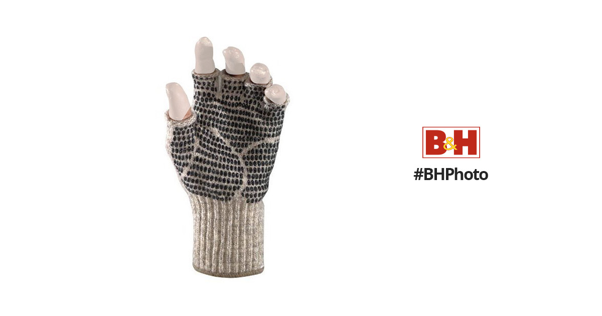 Fox River Fingerless Gripper Gloves, Brown Tweed, L
