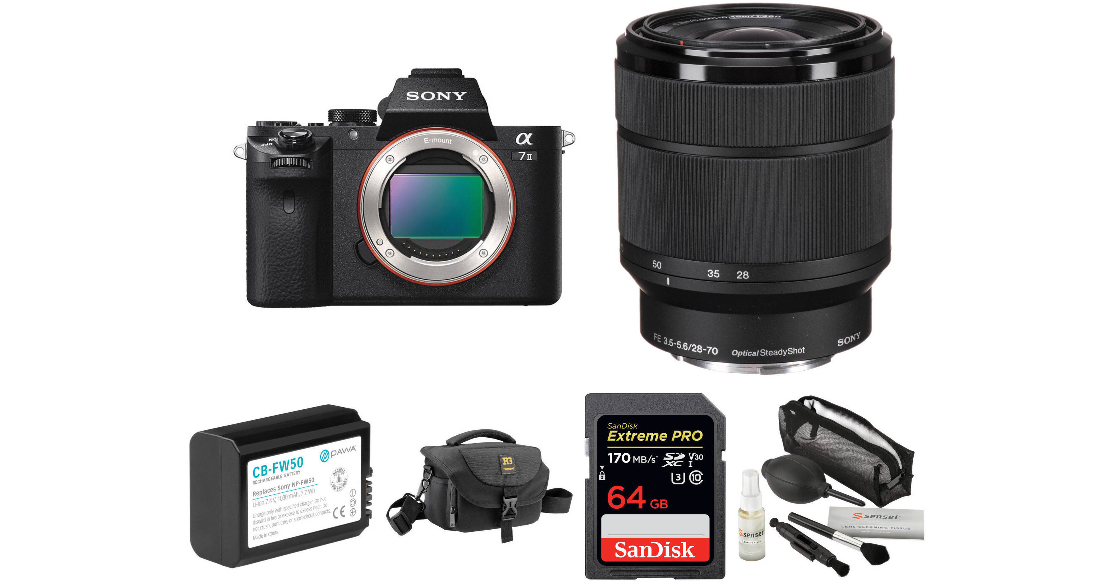 Sony Alpha a7 II Mirrorless Digital Camera with 2870mm Lens and