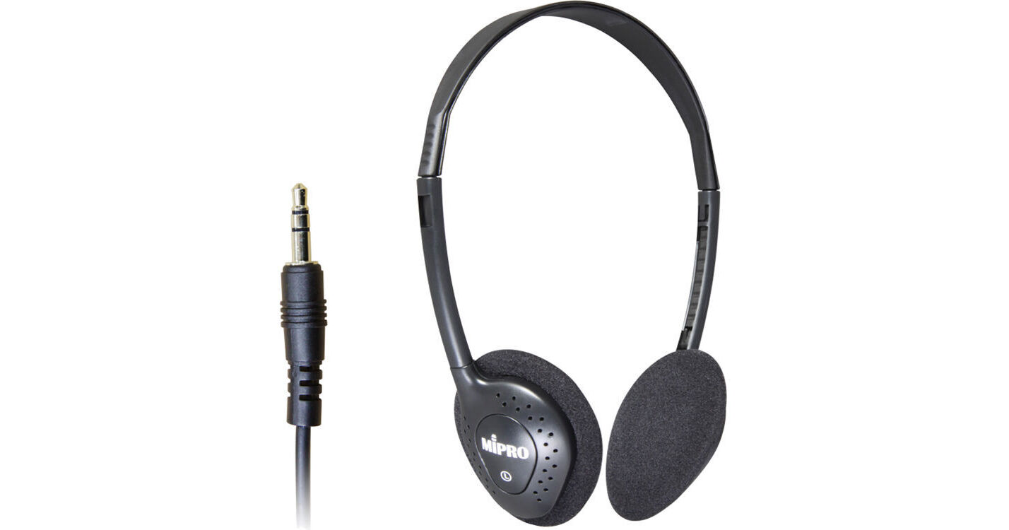 MIPRO Lightweight Stereo Headphones for MTG100R Receiver E20S