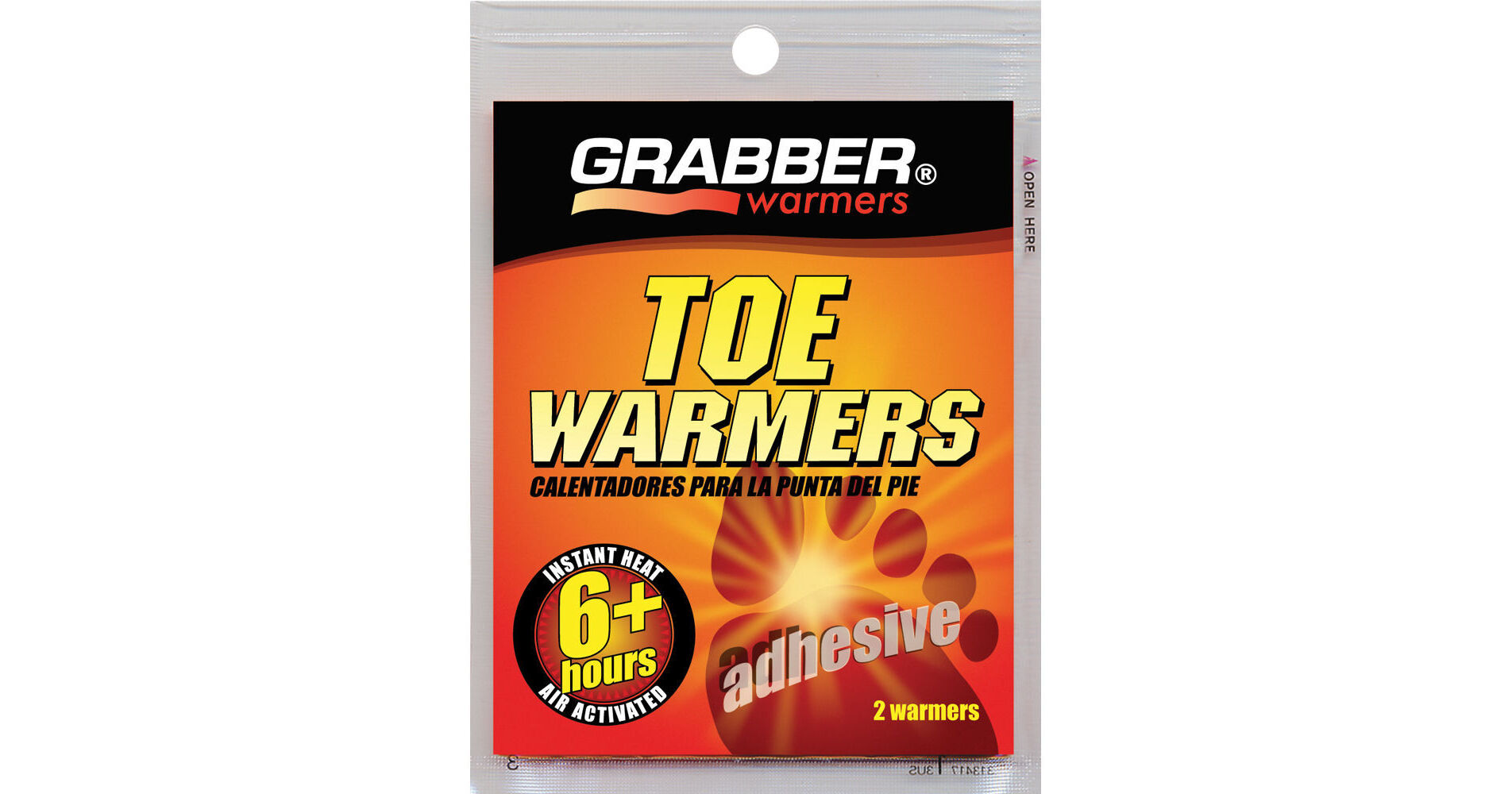 Grabber Toe Warmers SingleUse AirActivated Heat Packs TWES