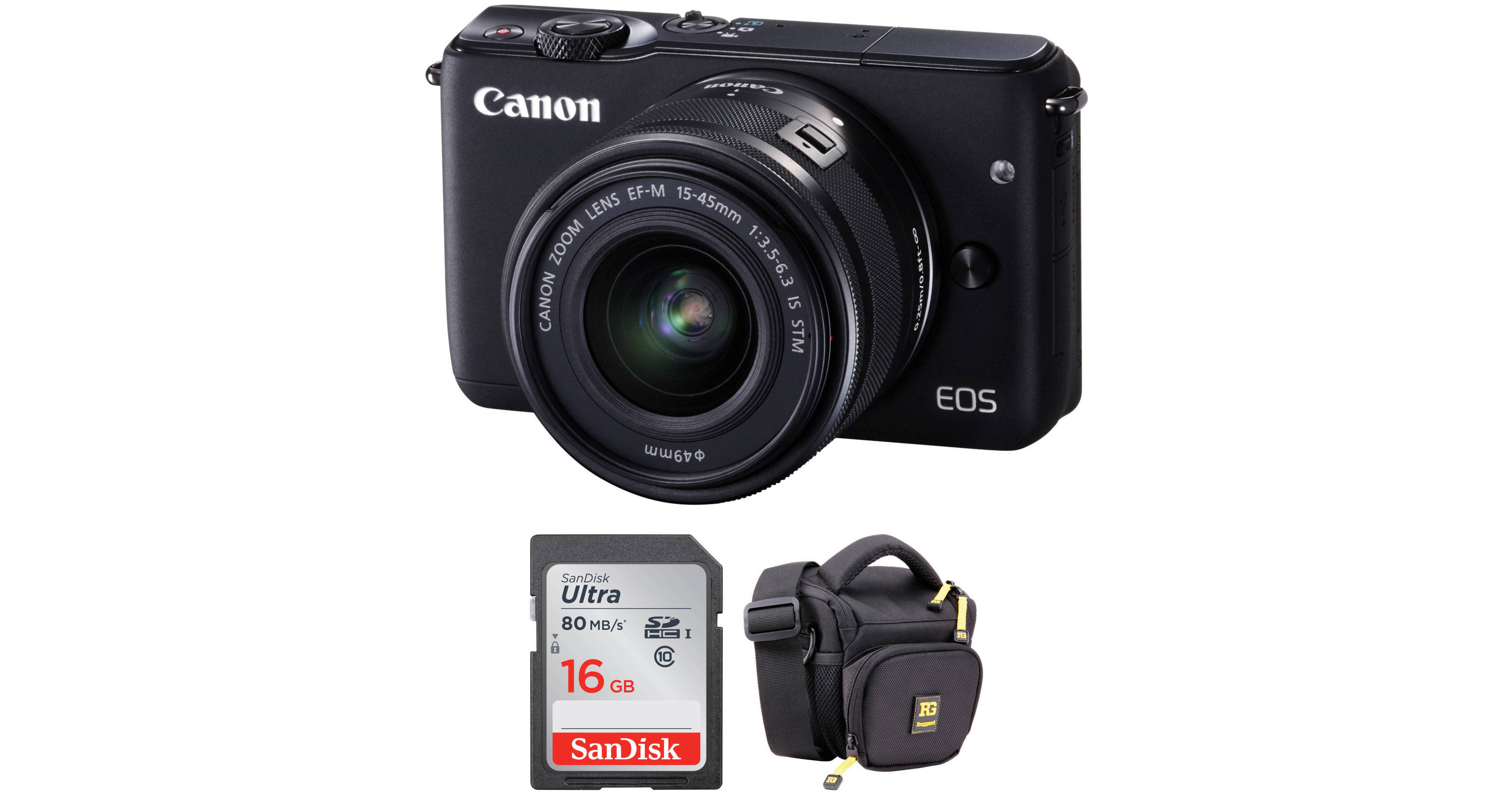 Canon EOS M10 Mirrorless Digital Camera With 15-45mm Lens Basic