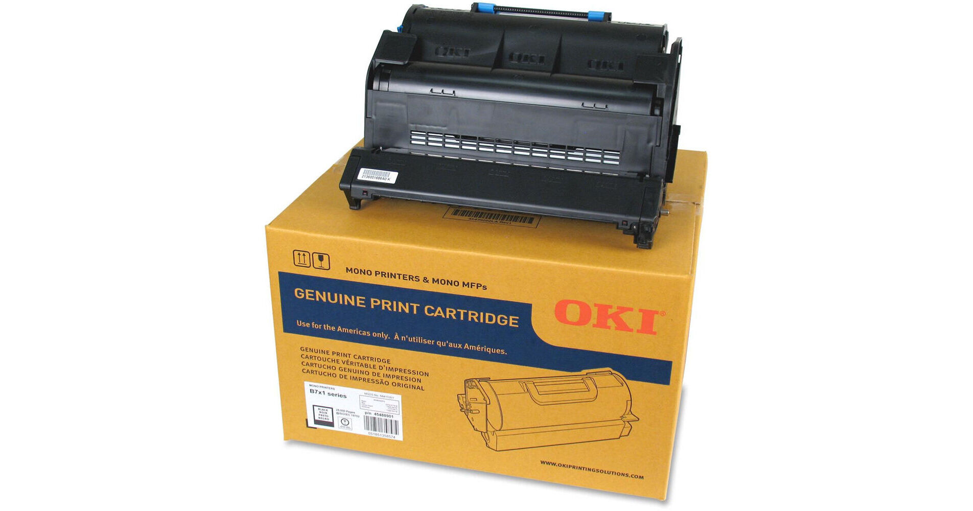 OKI High Capacity Black Print Cartridge For B721dn And 45488901