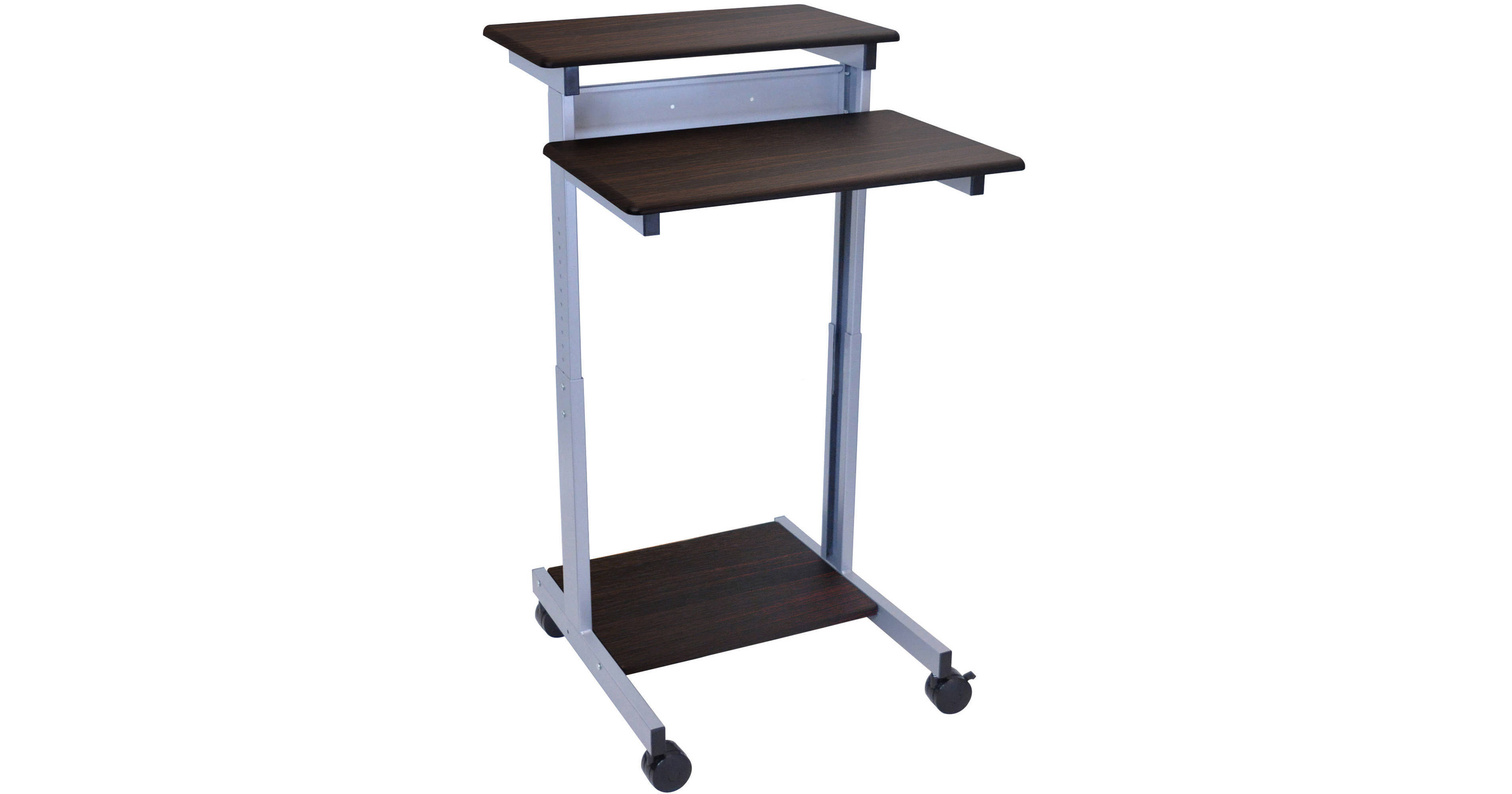 Luxor Stand-Up Workstation (Walnut, 24") STANDUP-24-DW B&H Photo