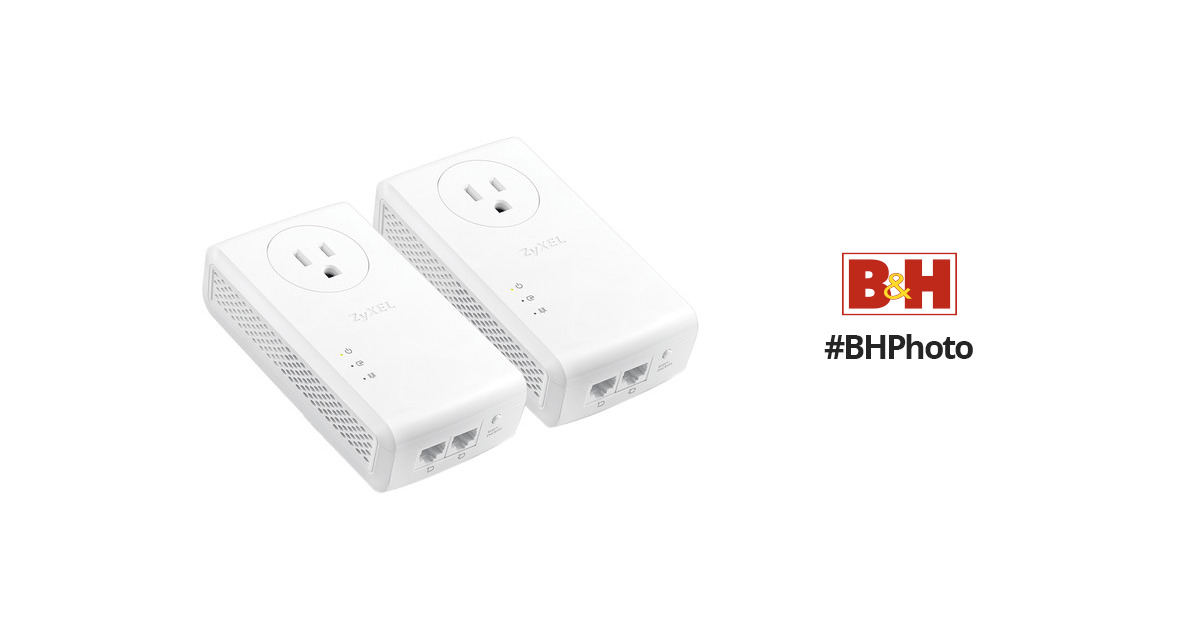 PLA5456 - 2000 Mbps HomePlug AV2 Powerline Pass-Thru 2-Port Gigabit  Ethernet Adapter