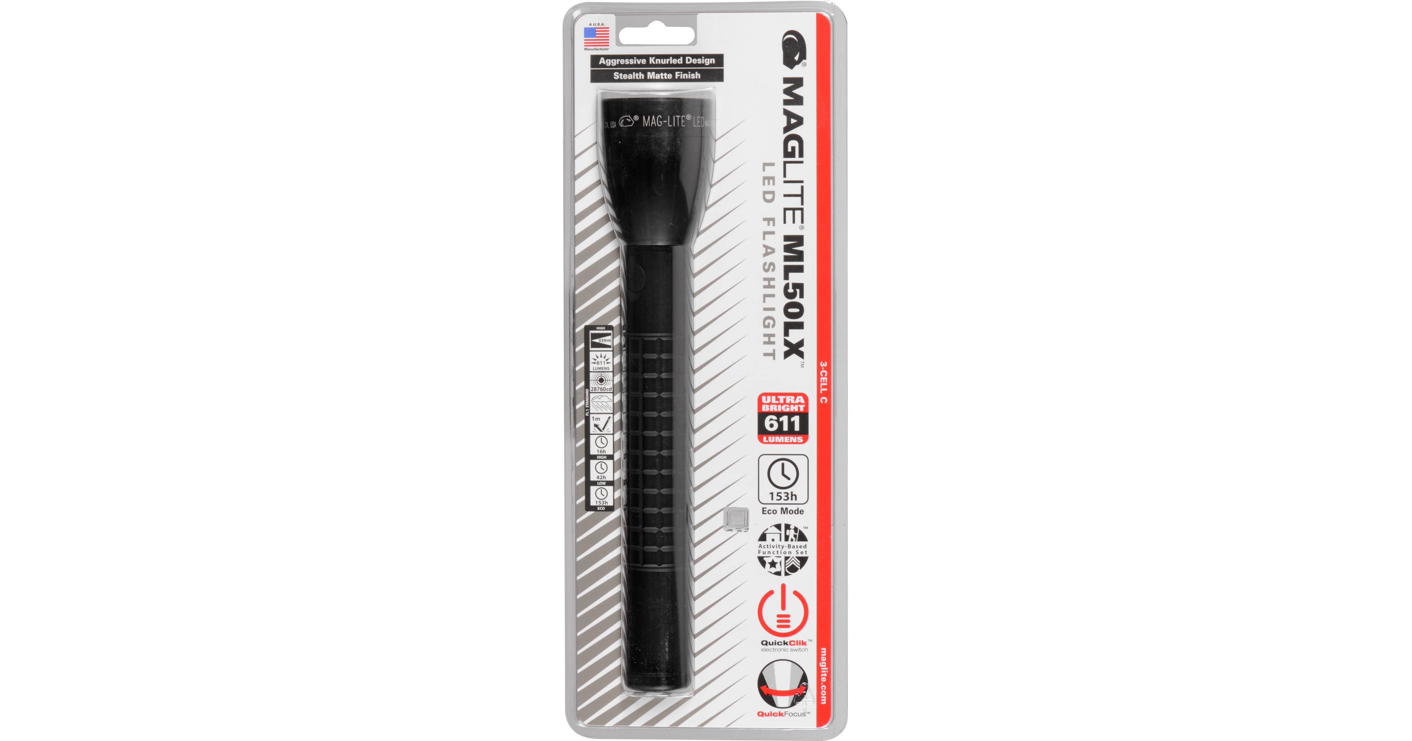 Maglite Ml50lx 3c Cell Led Flashlight Ml50lx S3cc6 B H Photo