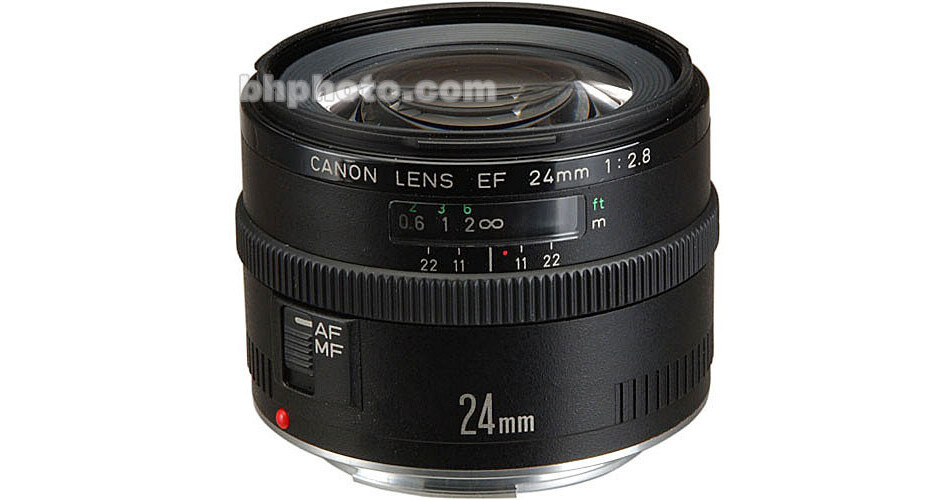 Canon Wide Angle EF 24mm f/2.8 Autofocus Lens