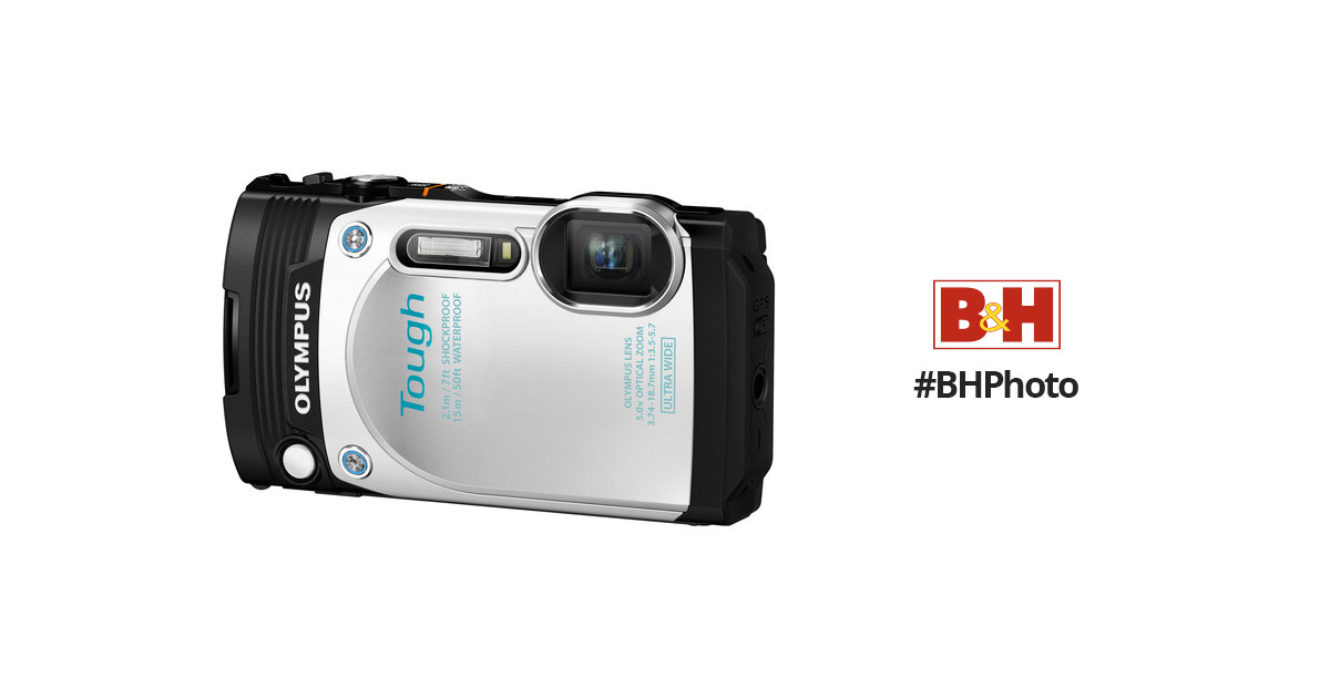 Olympus Stylus Tough TG-870 Digital Camera (White TG-870) B&H Photo